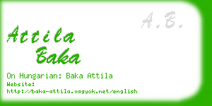 attila baka business card
